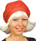 Unbranded Fancy Dress Costumes - RED Carnaby Hat and Hair