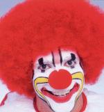 Fancy Dress Costumes - RED Deluxe Afro Clown Wig