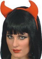 Unbranded Fancy Dress Costumes - RED FABRIC Devil Horns