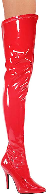 Unbranded Fancy Dress Costumes - Red Thigh High Boots Shoe Size 6.5