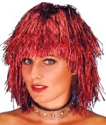 Unbranded Fancy Dress Costumes - Red Tinsel Wig