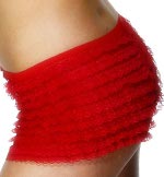 Unbranded Fancy Dress Costumes - Ruffle Lace Panties RED