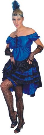 Fancy Dress Costumes - Saloon Girl (BLUE) Standard