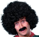 Unbranded Fancy Dress Costumes - Scouser Set Black Curly Wig and Tache
