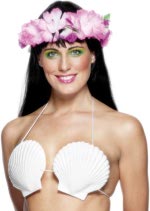 Fancy Dress Costumes - Shell Bra With Cream Tie Cord