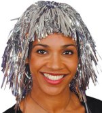 Unbranded Fancy Dress Costumes - Silver Tinsel Wig