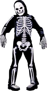 Unbranded Fancy Dress Costumes - Skelebones Child Skeleton Green Large