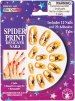 Unbranded Fancy Dress Costumes - Spider Print Nails