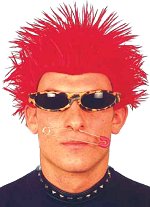 Unbranded Fancy Dress Costumes - Spikey Punk Wig In Red