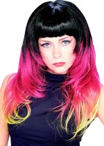 Unbranded Fancy Dress Costumes - Sunburst Tri Colour Wig