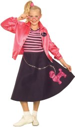 Unbranded Fancy Dress Costumes - Teen Pink Poodle 50s Skirt Set