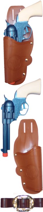 Cowboy style water pistol and holster set.