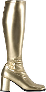 Unbranded Fancy Dress Costumes - Women Go-Go Boots - Gold Shoe Size 6.5