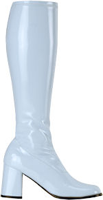 Unbranded Fancy Dress Costumes - Women Go-Go Boots - Light Blue Shoe Size 6.5
