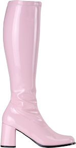 Unbranded Fancy Dress Costumes - Women Go-Go Boots - Light Pink Shoe Size 6.5