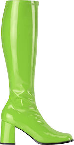 Unbranded Fancy Dress Costumes - Women` Go-Go Boots - Lime Shoe Size 3.5