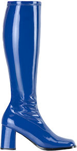 Unbranded Fancy Dress Costumes - Women` Go-Go Boots - Navy Blue Shoe Size 6.5