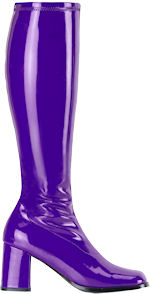 Unbranded Fancy Dress Costumes - Women Go-Go Boots - Purple Shoe Size 6.5