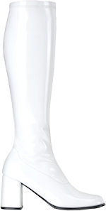 Unbranded Fancy Dress Costumes - Women` Go-Go Boots - White Shoe Size 5.5