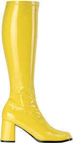 Unbranded Fancy Dress Costumes - Women Go-Go Boots - Yellow Shoe Size 6.5