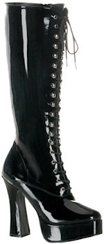 Unbranded Fancy Dress Costumes - Women` Lace-Up Platform Boots - Black Size 6.5