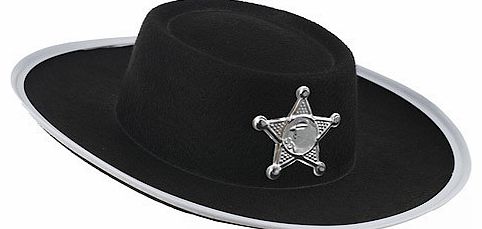 Become a Wild West hero in your Black Cowboyandrsquo;s Hat. It has a silver star on the front to let all the bad guys know the Sheriff means business. The Cowboyandrsquo;s Hat is ideal for fancy dress and designed for kids aged three and up. (Barcode