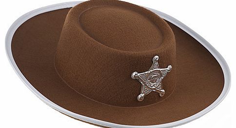 Become a Wild West hero in your Brown Cowboyandrsquo;s Hat. It has a silver star on the front to let all the bad guys know the Sheriff means business. The Cowboyandrsquo;s Hat is ideal for fancy dress and designed for kids aged three and up. (Barcode