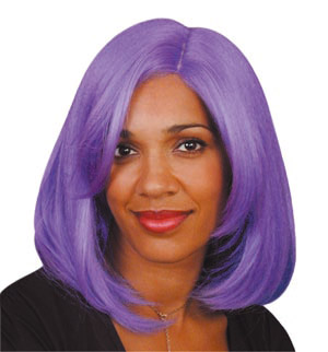 One of the groovy colours available in this fashion wig. This lilac feathered style wig is a great a