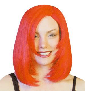 Fashion wig, red