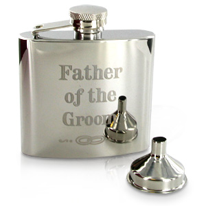 Unbranded Father Of The Groom Stainless Steel Hip Flask