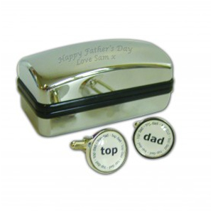 Unbranded Fathers Day Personalised Top Dad Cufflinks