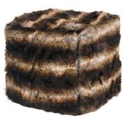 Unbranded Faux Fur Beancube Brown/Black 45X45cm