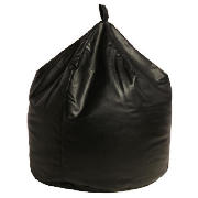 Unbranded Faux Leather Large Bean Bag 6 cft, Black