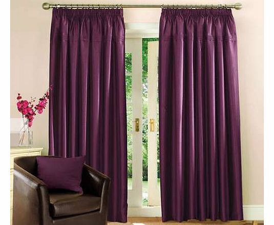 Unbranded Faux Silk Lined Standard Header Curtains