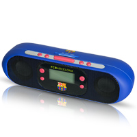 FC Barcelona Alarm Clock Radio   MP3   Anthem - 8 x 7 x 30.5 cm.