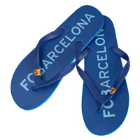 Unbranded FC Barcelona Flip Flops - MENS - Blue.
