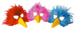 Feather Eyemask with beak, pink