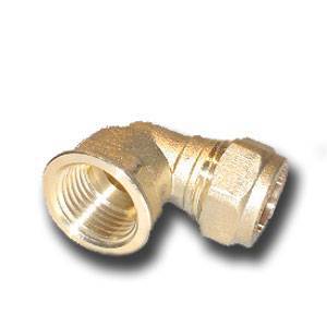 Unbranded Female Iron Elbow 15mmx1/2`` Compression Fitting