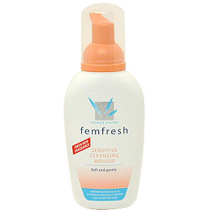 Femfresh Sensitive Cleansing Mousse is a lighter,