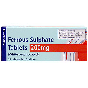 Ferrous Sulphate 200mg Tablets - Size: 28