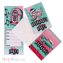 Fifties Rock and Roll - Invitations