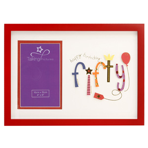 Unbranded Fifty 50 Happy Birthday 4 x 6 Photo Frame