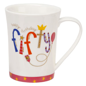 Unbranded Fifty 50th Happy Birthday Mug