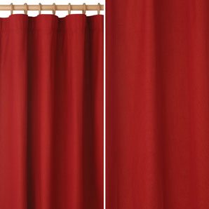 Fiji Pencil Pleat Curtains- Red- W228 x Drop 228cm