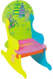 Brightly coloured childrens rocking chair