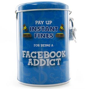 Unbranded Fines For Facebook Addict Savings Tin