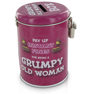 Unbranded Fines for Grumpy Old Woman Savings Tin