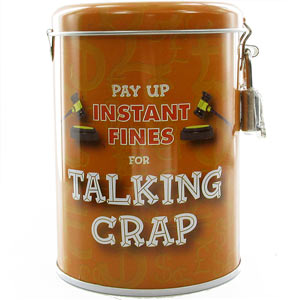 Unbranded Fines For Talking Crap Savings Tin