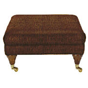 Unbranded Finest Bloomsbury Chenille Footstool, Mocha
