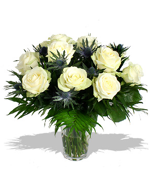 Unbranded Finest Bouquets - A Dozen White Roses